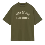 Fear of God Essentials Jersey Crewneck Tee (FW24) Military