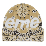 Supreme Bandana Big Logo Beanie (FW24) Beige