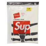 Supreme Hanes Bones Thermal Crew FW25 White